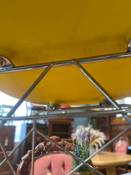 Eames Style Yellow Plastic Rocking Chair