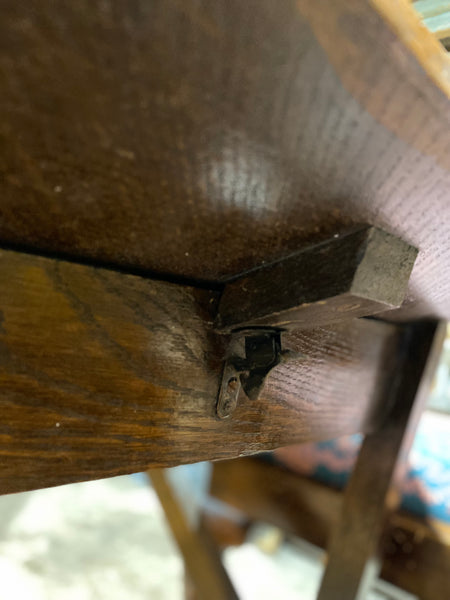 Vintage Oak Folding Side Table