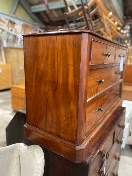 Antique Mahogany Low Chest of Drawers
