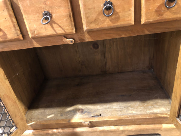 Pine Dresser with Braided Metal Detailing