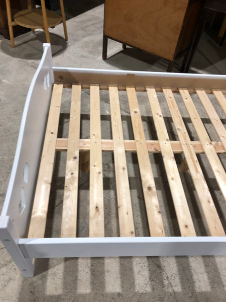 White Small Double Bed
