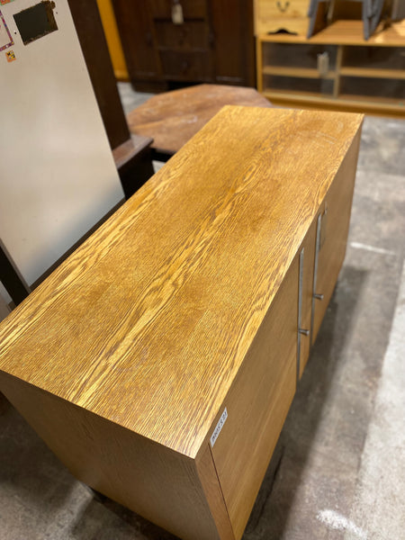 Contemporary Oak Veneer Compact Sideboard