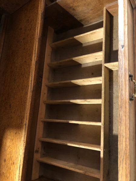 Vintage Oak Compact Sideboard Cupboard