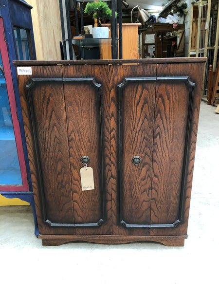 Vintage TV Cabinet with Folding Doors