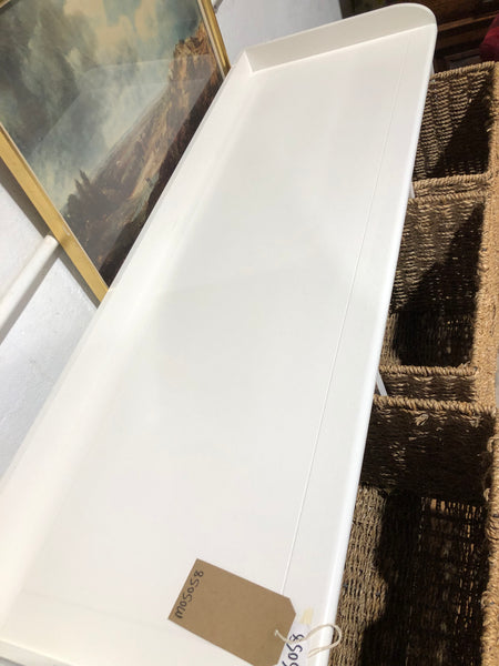 White Hallway Bench with Storage