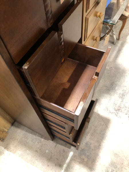 Dark Wood Tall Storage Unit