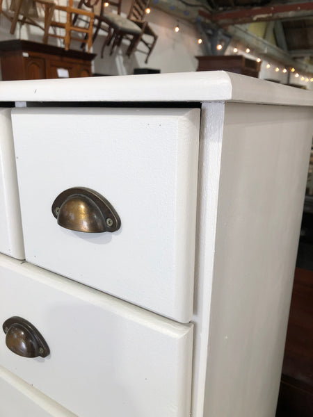 White Painted 10 Drawer Chest
