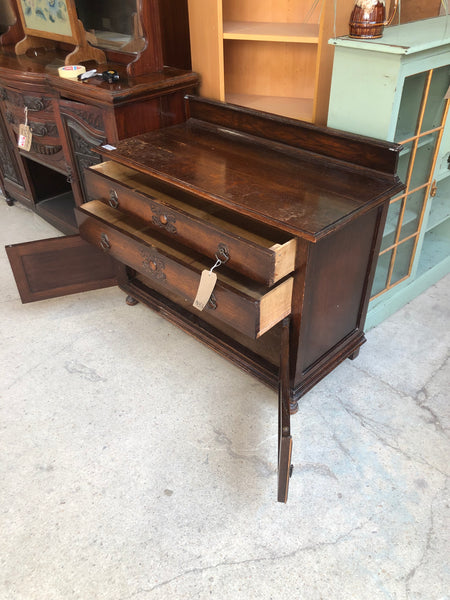 Vintage Dark Wood Chest of Drawers