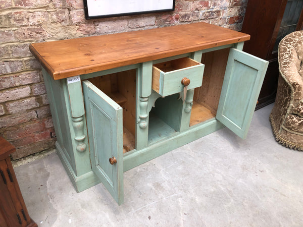 Painted Rustic Pine Sideboard