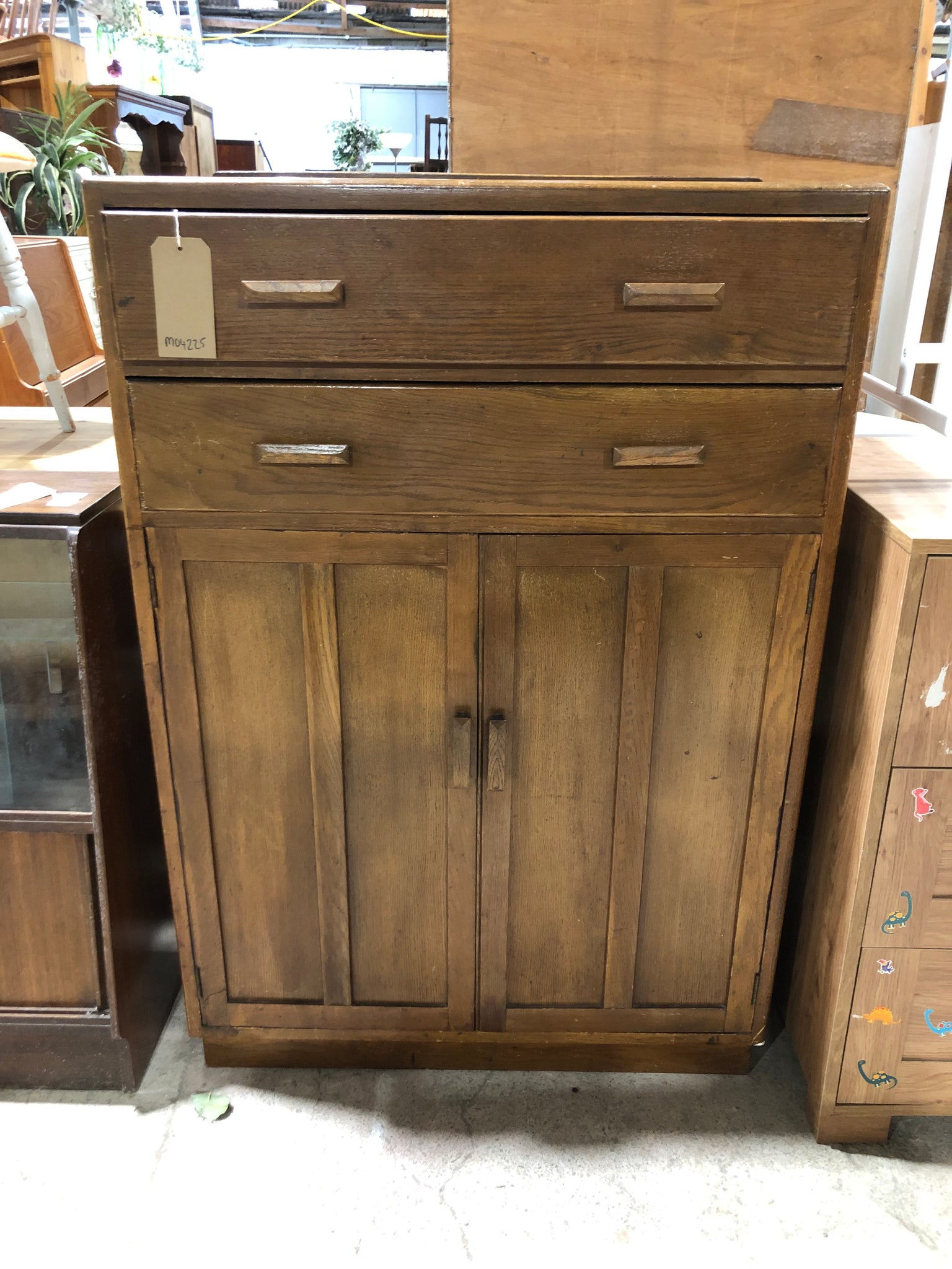 Vintage Cupboard with Two Drawers