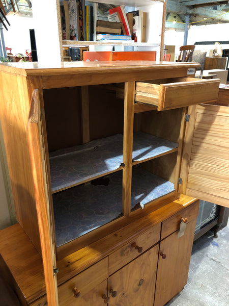 Pine Cupboard with Slatted Front