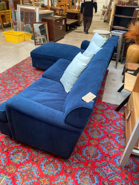 Blue Corner Sofa Bed