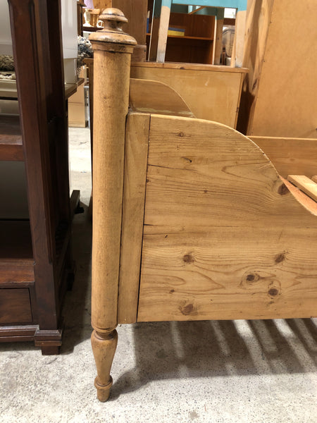 Vintage Pine Sleigh Bed