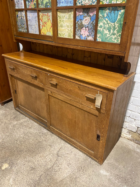 Large Pine Display Hutch Dresser