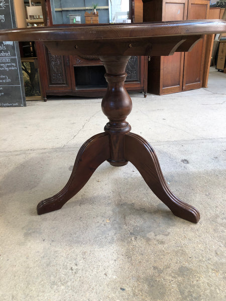 Round Stained Pine Dining Table - GHC
