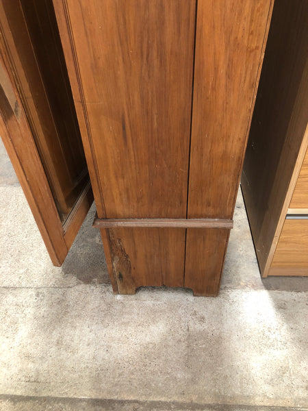 Pine Mirror Fronted Single Wardrobe
