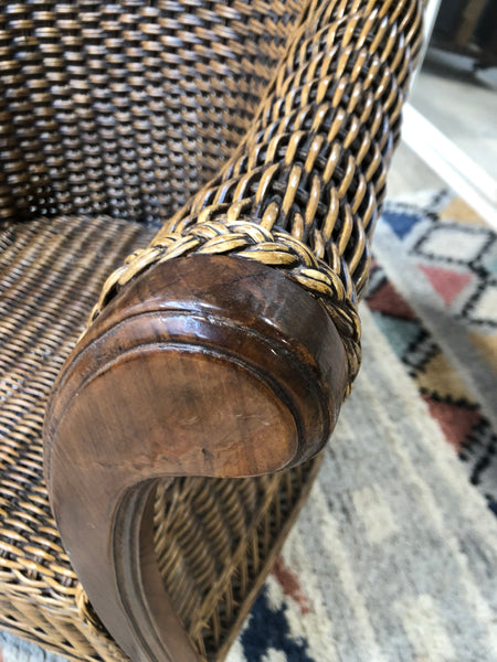 Wicker & Wood Armchair