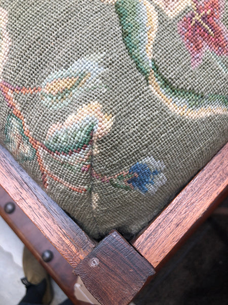 GHC - Antique Floral Tapestry Duet Piano Stool