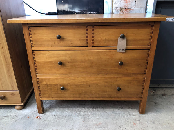 Wooden Chest of Drawers with Decorative Dovetail Joint Detail
