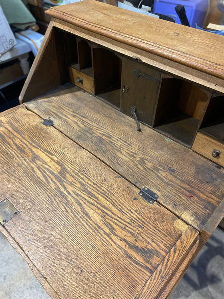 Antique Oak Writing Desk Bureau