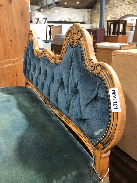 Small French Style Velvet Hallway Sofa