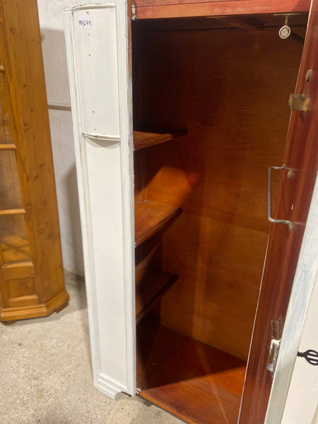 Vintage White Painted Single Wardrobe