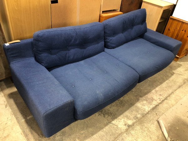 Contemporary Blue 3 Seater Sofa