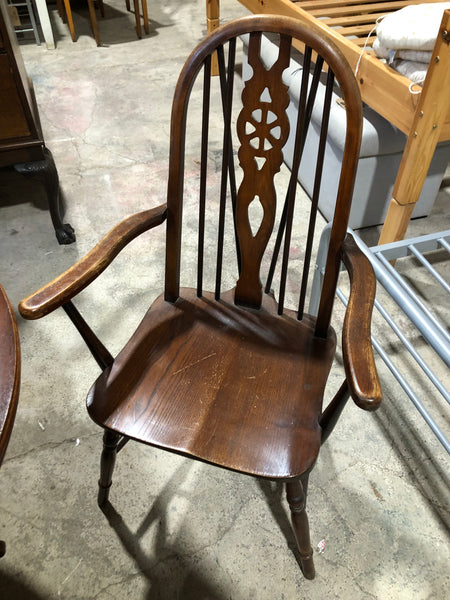 Dark Wooden Ext. Dining Table & 6 Chairs