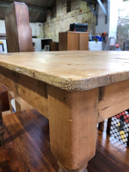 Small Rustic Pine Farmhouse Dining Table