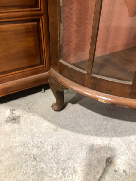 Vintage Demi Lune Display Cabinet