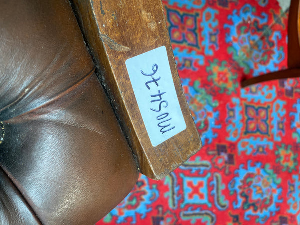 Faux Leather Buttonback Armchair