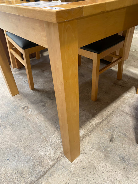 REF - Square Dining Table & 4 Chairs