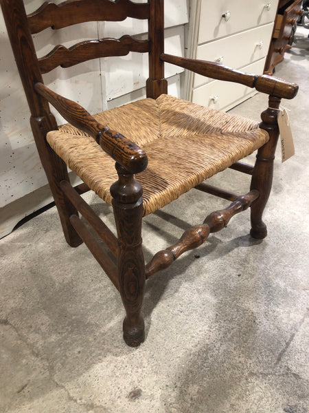 Ladder Back Wicker Chair