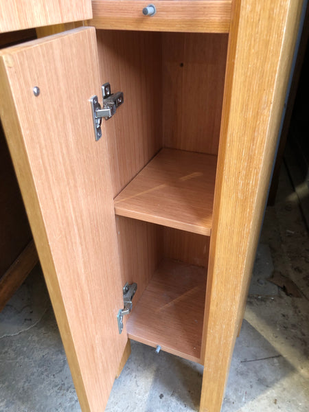 Tall Slim Veneer Storage Cupboard