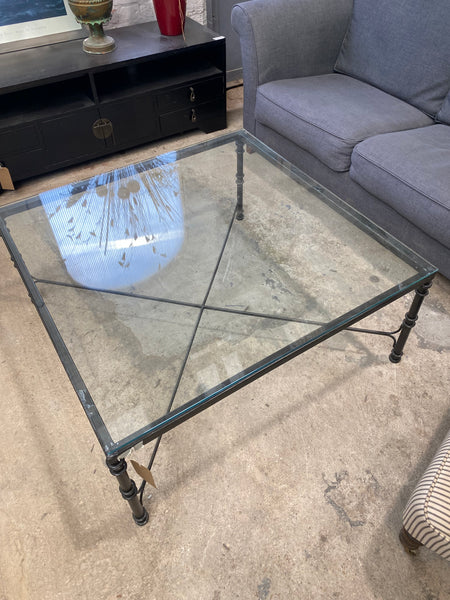 Large Square Glass Coffee Table