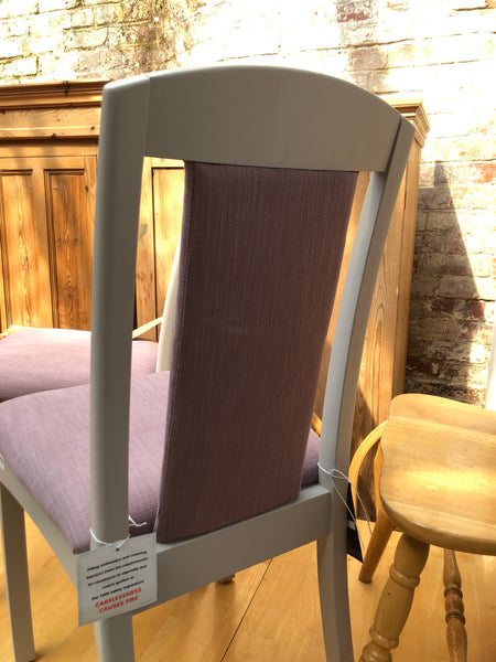 GHC - Cotswold Style Pair of Purple Dining Chairs