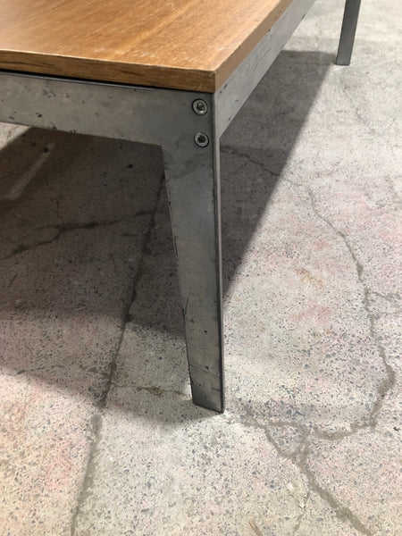 Veneer & Metal Coffee Table