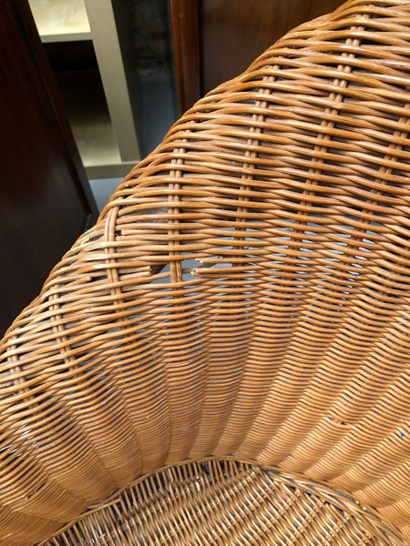 Vintage Wicker Armchair