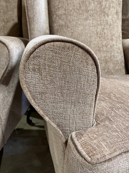 Beige Wingback Armchair