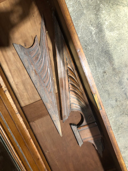 Vintage Single Door Wardrobe with Carved Detail