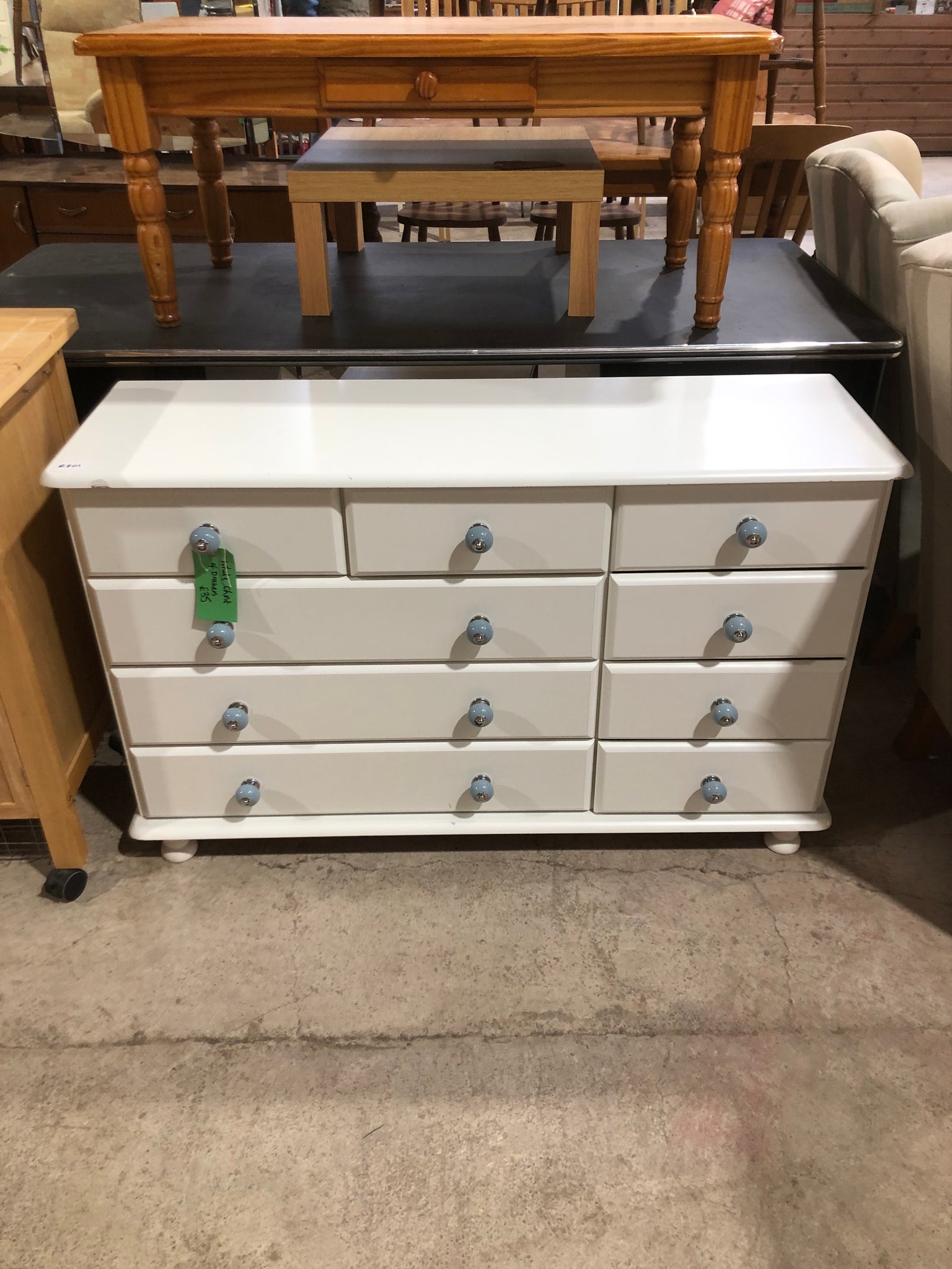 White Chest of Drawers - REF