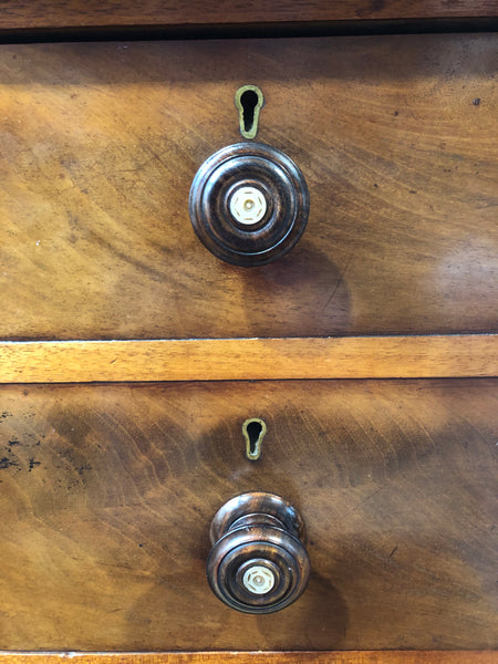 Victorian Walnut Burr Barley Twist Tallboy Chest of Drawers