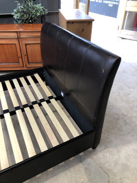 Faux Leather King Bedframe