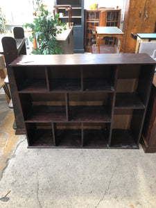 Dark Stained Storage Shelves