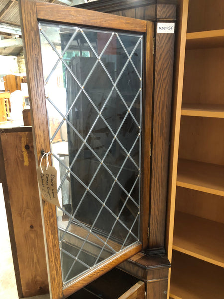 Dark Wood Corner Display Cabinet