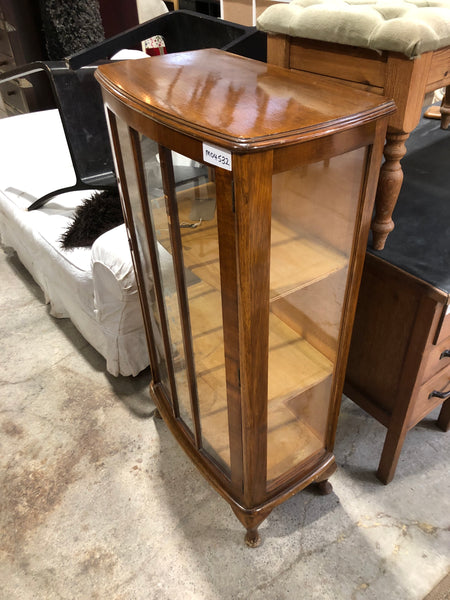 Vintage Bow Front Display Cabinet