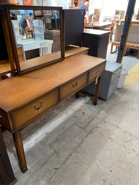 Mid-Century Teak Veneer Dressing table with mirror