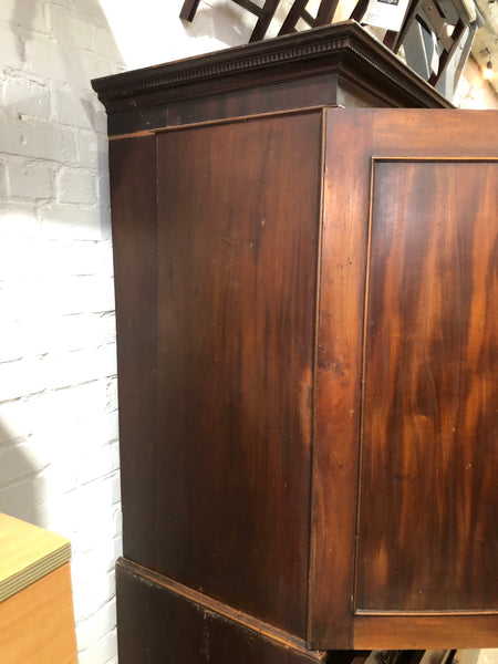 19th Century Mahogany Linen Cupboard