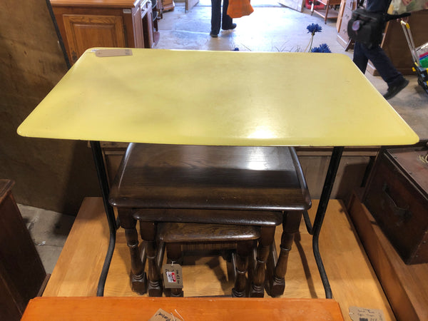 Vintage Yellow Formica Dining Table
