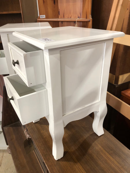 REF - Pair of White Bedside Drawers